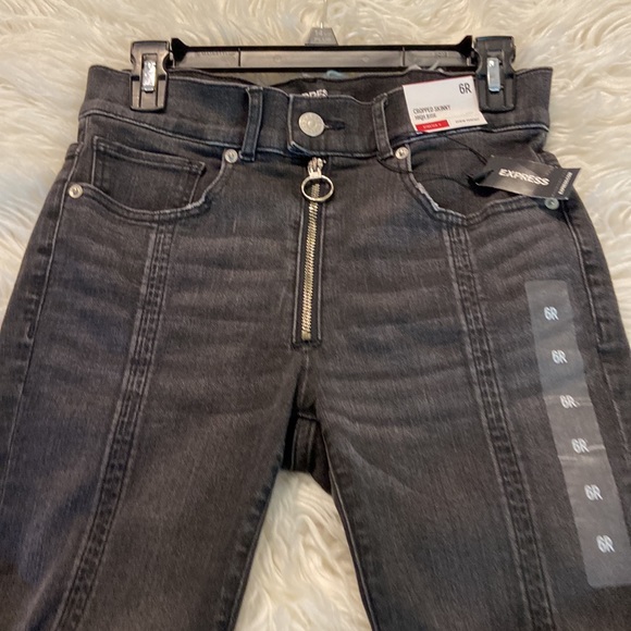 Express Cropped Skinny High Rise Black Jeans brand new with tag inseam 25” - Picture 9 of 10